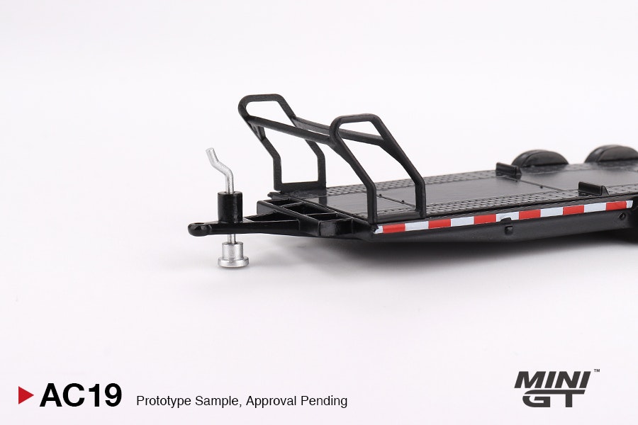 Skala 1/64 Car Hauler Trailer Black fr Mini GT (AC19)