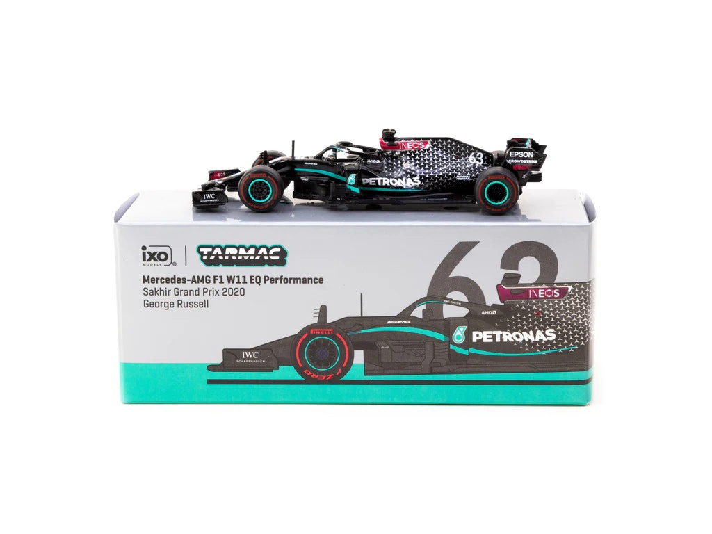 Skala 1/64 Mercedes-AMG F1 W11 EQ Perform. G.Russell  #63 fr Tarmac Works/IXO Models