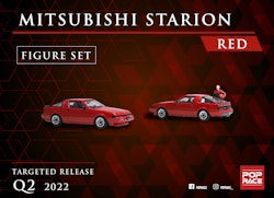Skala 1/64 Mitsubishi Starion w figure, red fr Pop Race