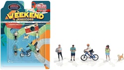 Skala 1/64 - 5 Figures and a bike "Weekend Warriors" - American Diorama MiJo