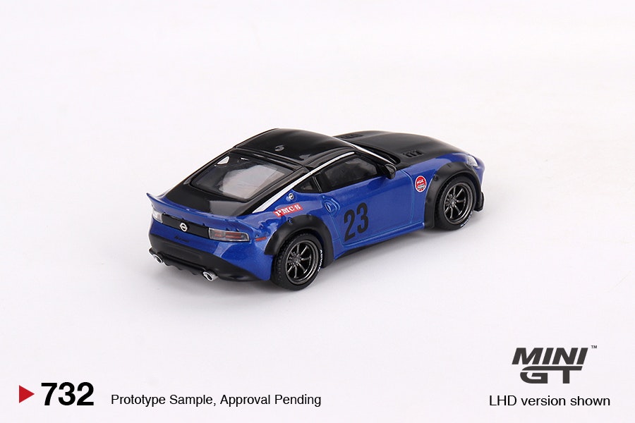 Skala 1/64 Nissan Z LB★NATION WORKS Seiran Blue fr MINI GT (732)