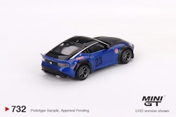 Skala 1/64 Nissan Z LB★NATION WORKS Seiran Blue fr MINI GT (732)