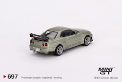 Skala 1/64 Nissan Skyline GT-R (R34) Tommykaira R-z Millenium Jade fr MINI GT (697)