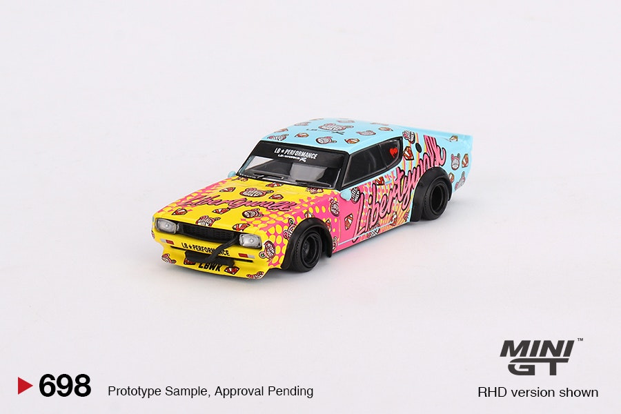 Skala 1/64 Nissan Skyline Kenmeri Liberty Walk LBWK KUMA fr MINI GT (698)