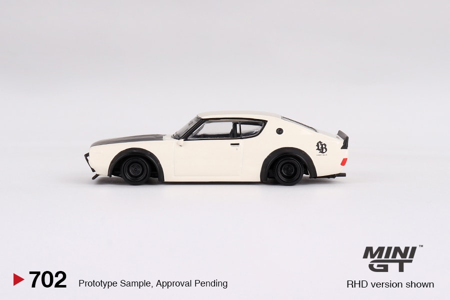 Skala 1/64 Nissan Skyline Kenmeri Liberty Walk White fr MINI GT (702)