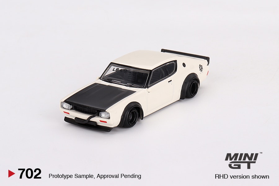 Skala 1/64 Nissan Skyline Kenmeri Liberty Walk White fr MINI GT (702)