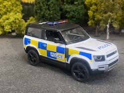 Skala 1/36 Land Rover Defender 90 - Police car fr Kinsmart