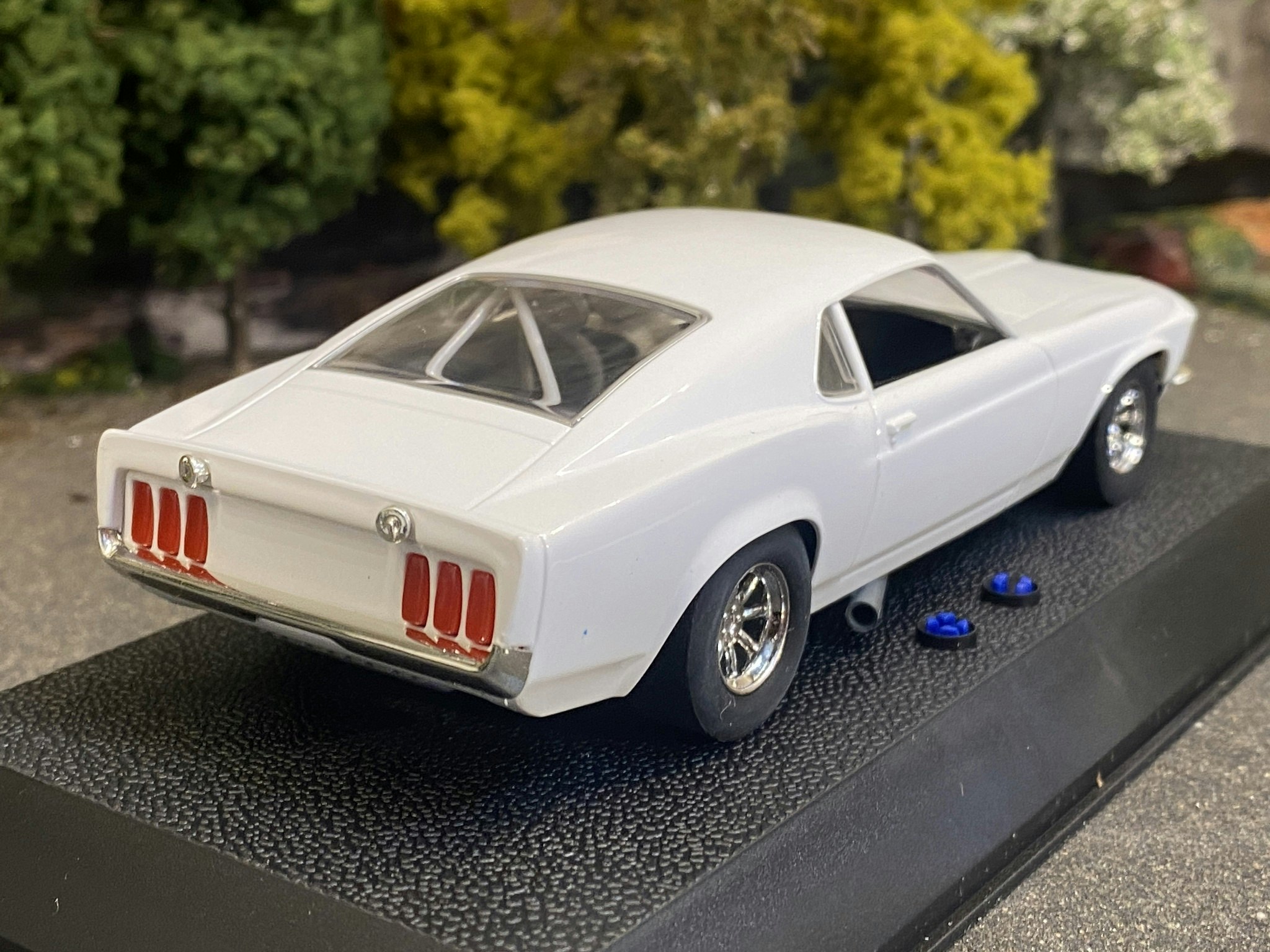 Scale 1/32 Analogue Slotcar - Ford Mustang 69' Plain White fr Scalextric
