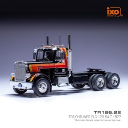 Skala 1/43 Freightliner FLC 120 g4 T 77' Black w r/y/o stripes fr IXO Models