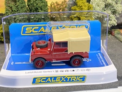 Skala 1/32 Analogue Scalextric Slot Car: Land Rover Series 1, poppy red