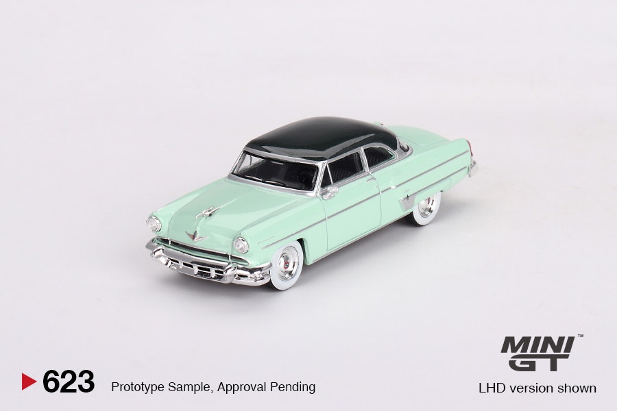 Skala 1/64 - Lincoln Capri 1954 Parklane Green/Bloomfield Green fr MINI GT (623)