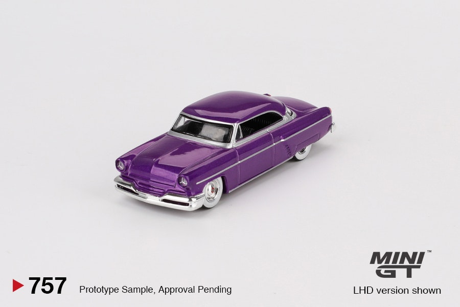 Skala 1/64 - Lincoln Capri Hot Rod 1954 Purple Metallic fr MINI GT (757)