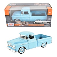 Skala 1/24: 1958 Chevy Apache Fleetside Pickup, Light blue fr MotorMax