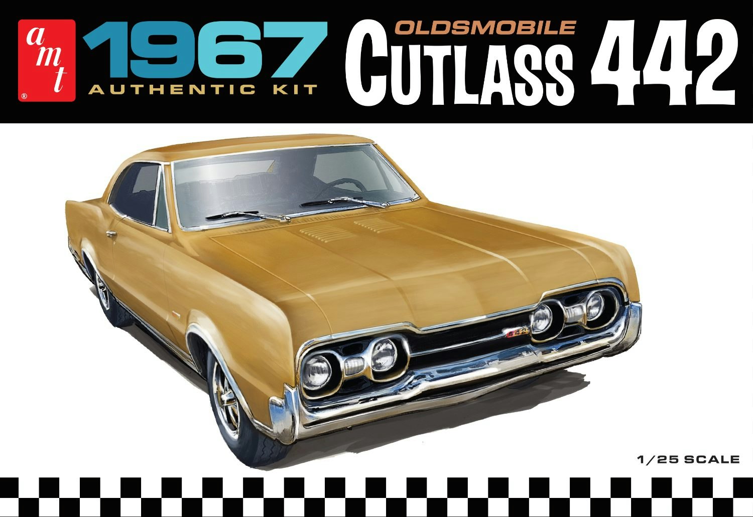 Skala 1/25 - 1967 Oldsmobile  Cutlass 442 fr AMT