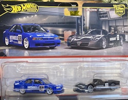 Skala 1/64 Hot Wheels PREMIUM 2-pack: Nissan Primera & R390 GT1