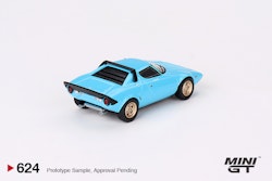 Skala 1/64 Lancia Stratos HF Stradale Azzuro Chiaro fr MINI GT (624)