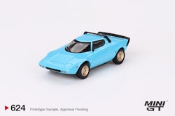 Skala 1/64 Lancia Stratos HF Stradale Azzuro Chiaro fr MINI GT (624)