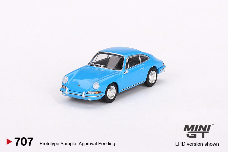 Skala 1/64 Porsche 901 1963 'Quickblau' fr MINI GT (707)