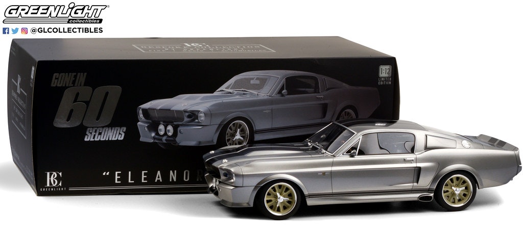 Skala 1/12 1967 Ford Mustang “Eleanor” (Gone in 60 Seconds) fr Bespoke Collection by Greenlight