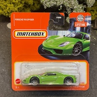 Skala 1/64 Matchbox "Lifetime": Porsche 918 Spyder, green