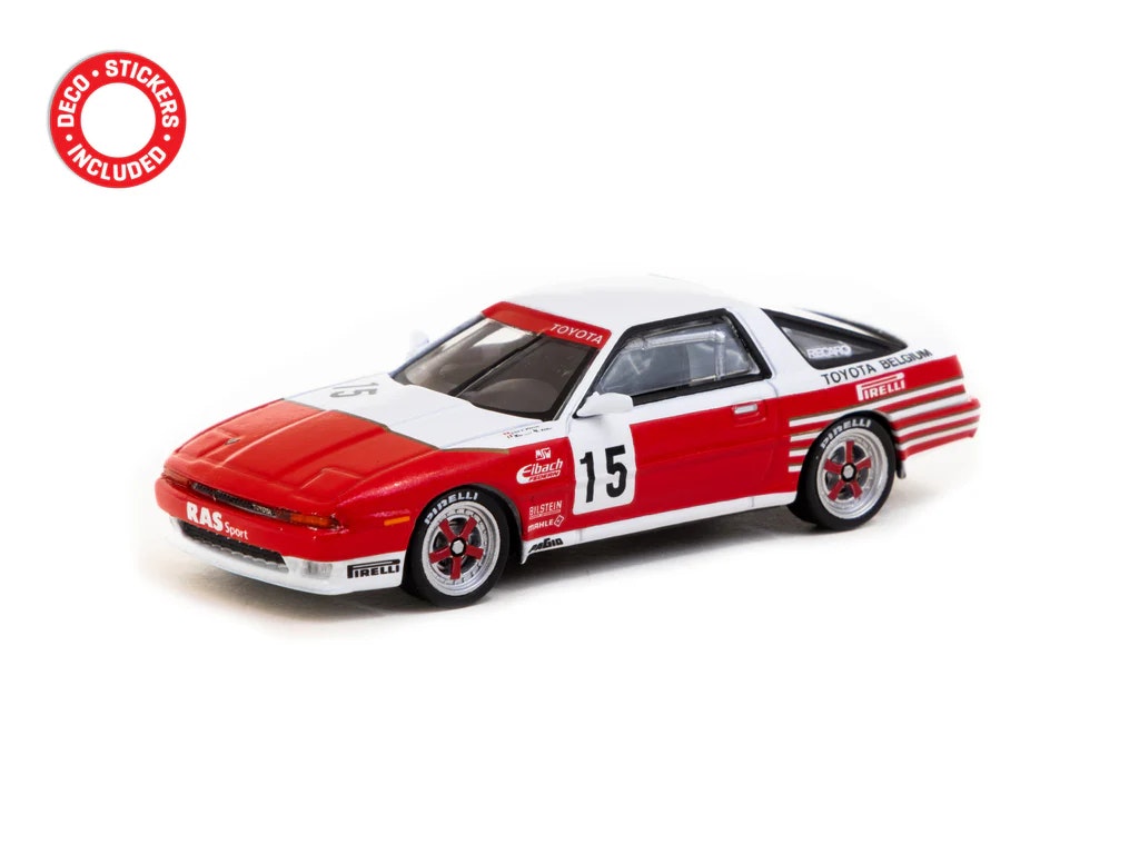 Skala 1/64 Toyota Supra Turbo (MA70) ETCC 1987 #15 fr Tarmac Works - HOBBY64