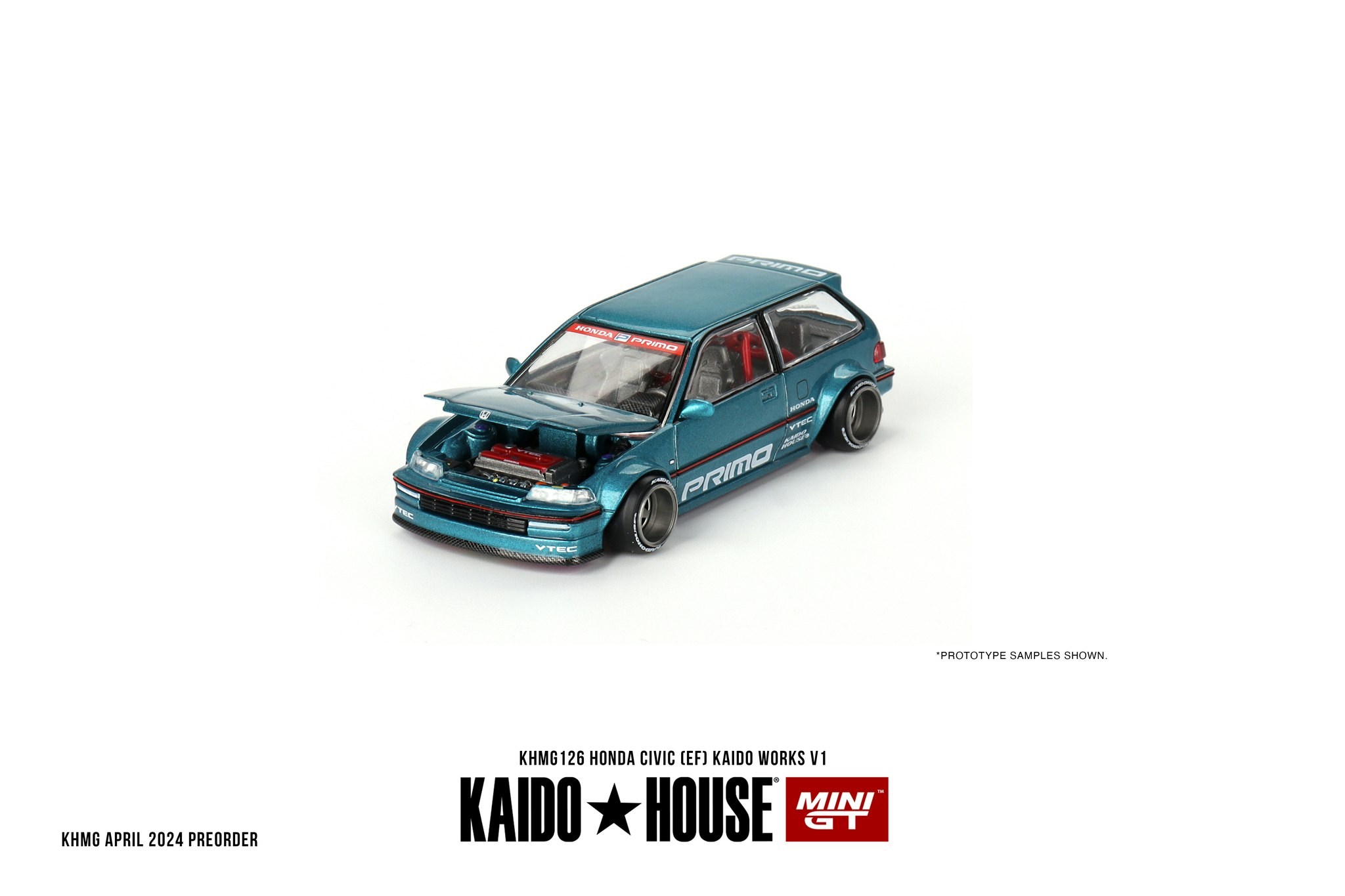 Skala 1/64 - Honda Civic (EF) Kaido Works V1 fr Mini GT (126)