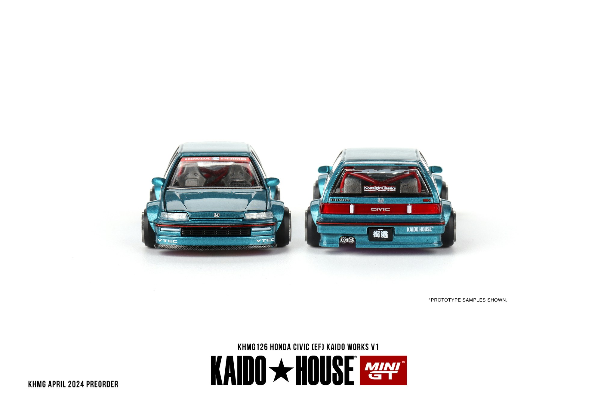 Skala 1/64 - Honda Civic (EF) Kaido Works V1 fr Mini GT (126)