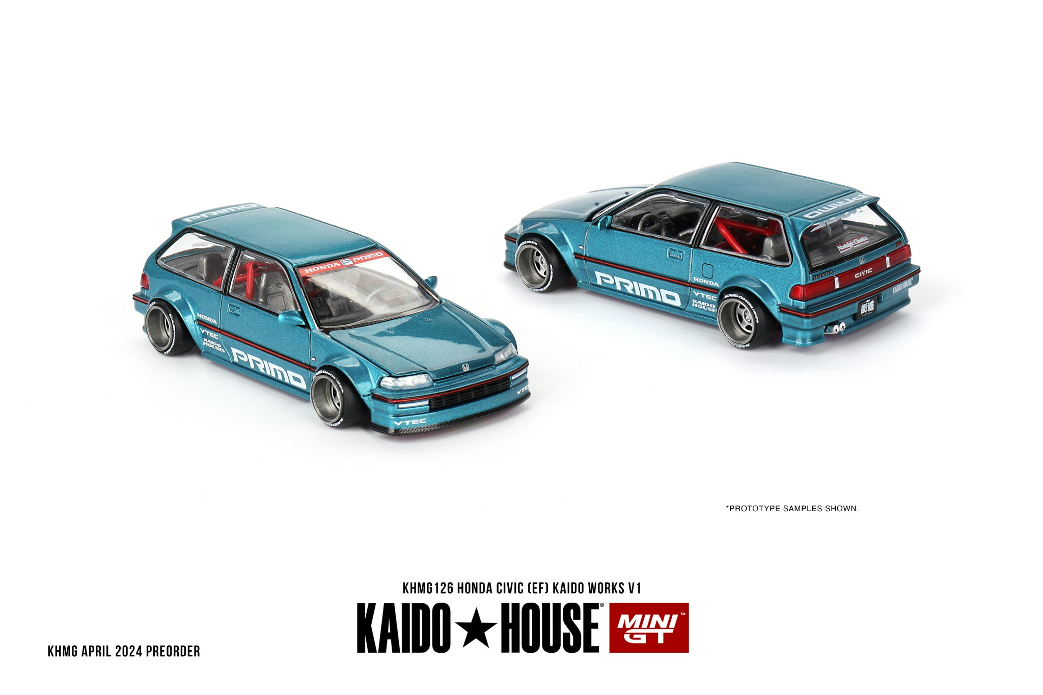 Skala 1/64 - Honda Civic (EF) Kaido Works V1 fr Mini GT (126)
