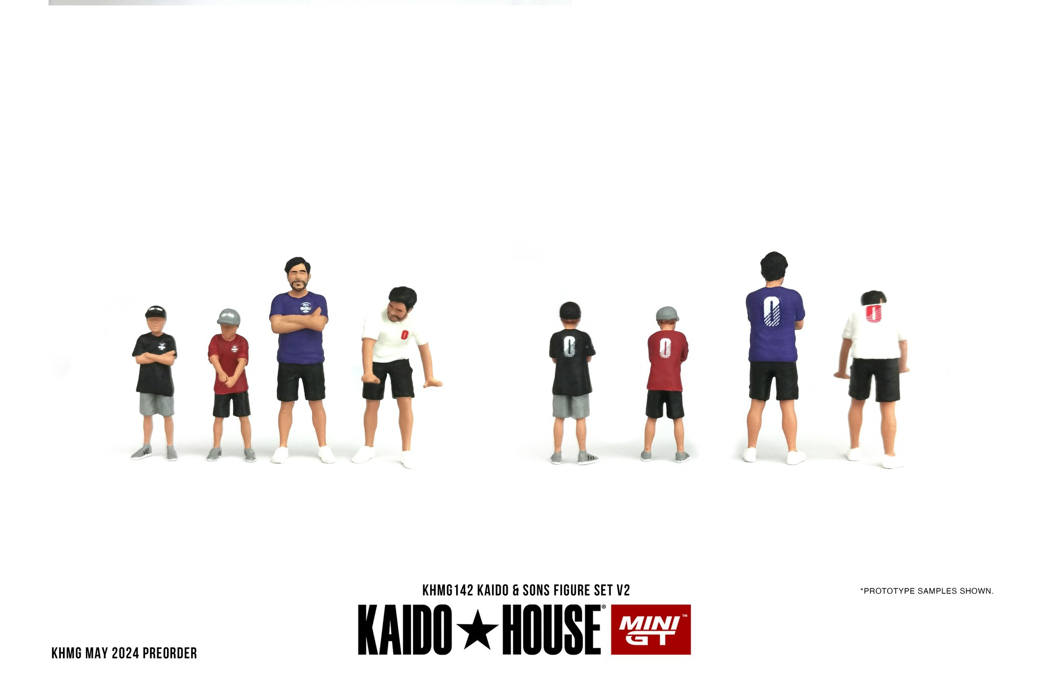 Skala 1/64 Figures - 4 pcs  Kaido & Sons (142) fr Mini GT