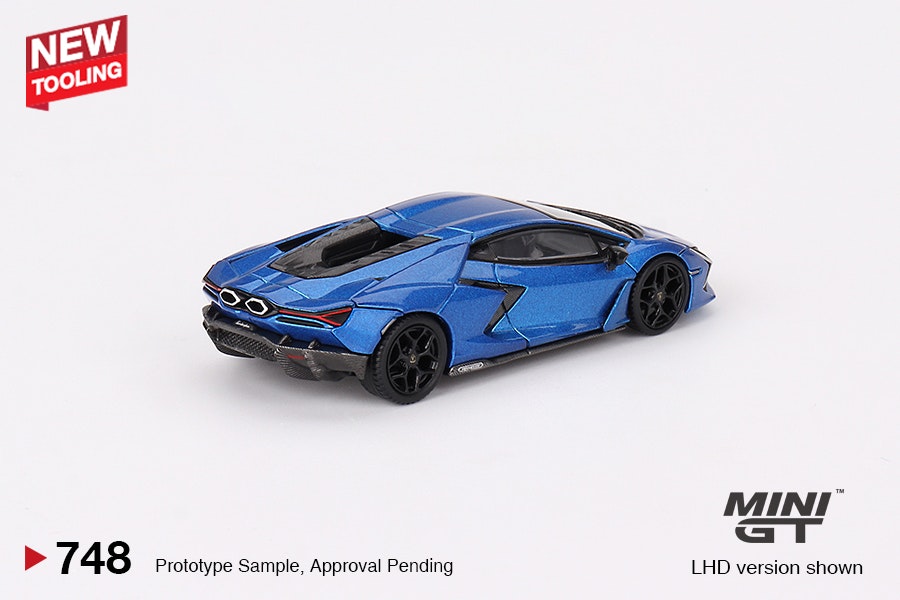 Skala 1/64 - Lamborghini Revuelto Blu Eleos fr MINI GT (733)