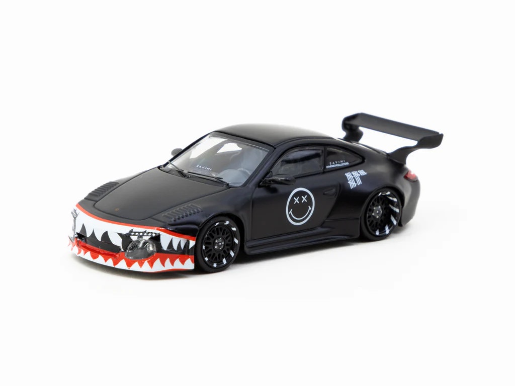 Skala 1/64 Old & New 997 (Porsche 911), Black Matte fr Tarmac Works -  Hobby64