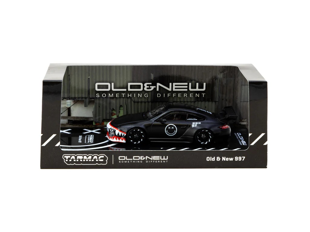 Skala 1/64 Old & New 997 (Porsche 911), Black Matte fr Tarmac Works -  Hobby64