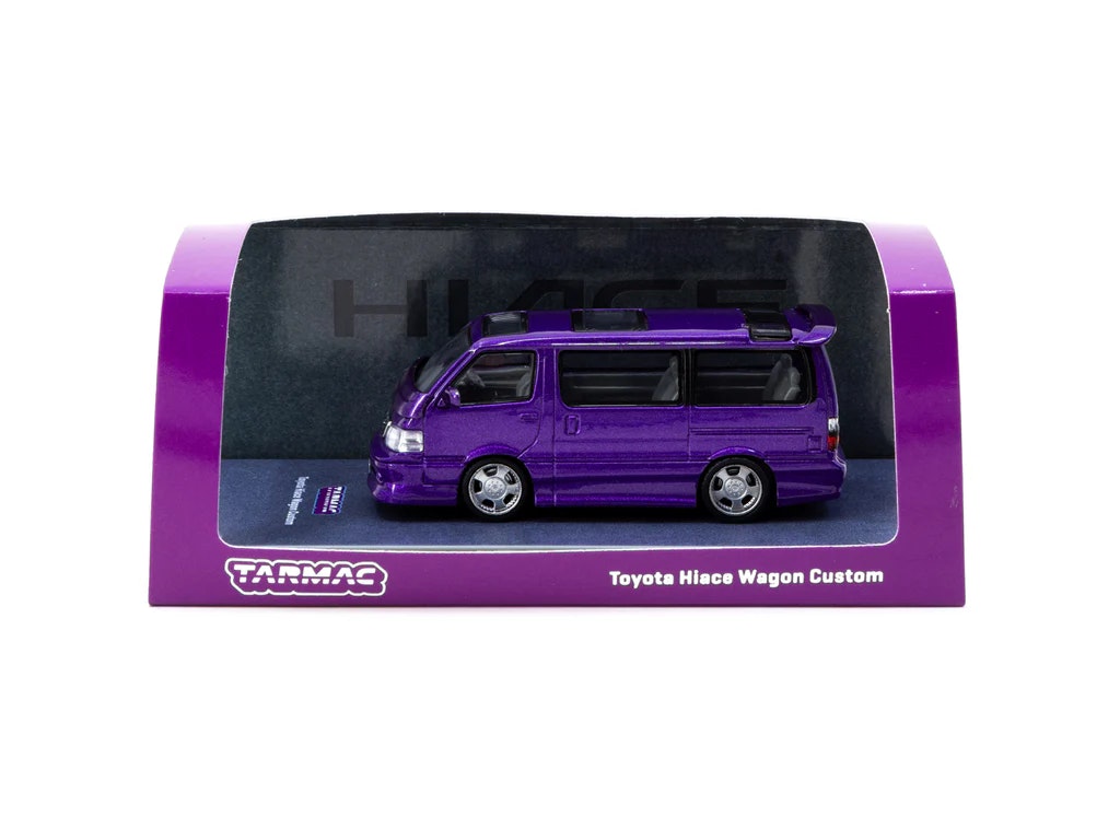 Skala 1/64 Toyota Hiace Wagon Custom Purple fr Tarmac Works - ROAD64