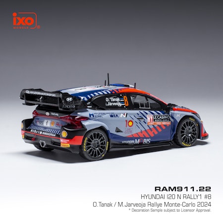 Skala 1/43 - Hyundai i20 N Rally1 #8 Tanak/Järveoja fr IXO Models (RAM911.22)