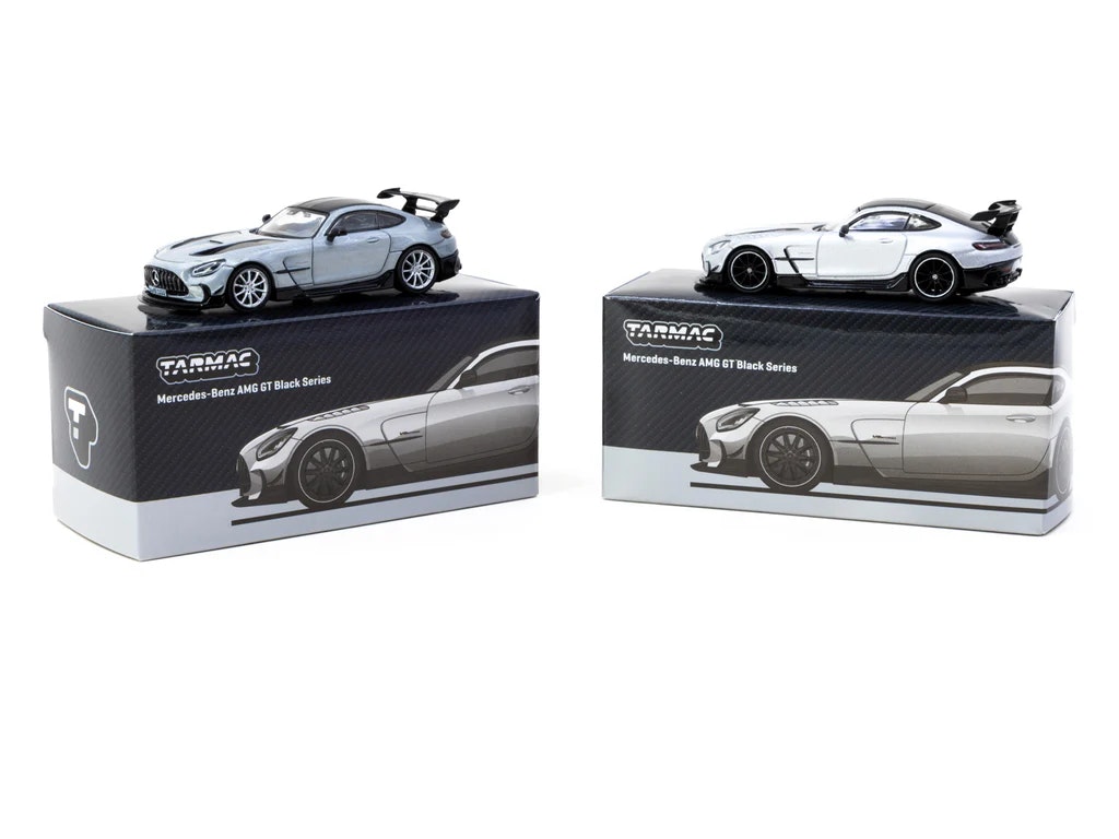 Skala 1/64 Mercedes-Benz AMG GT Black Series Silver Metallic fr Tarmac Works - GLOBAL64