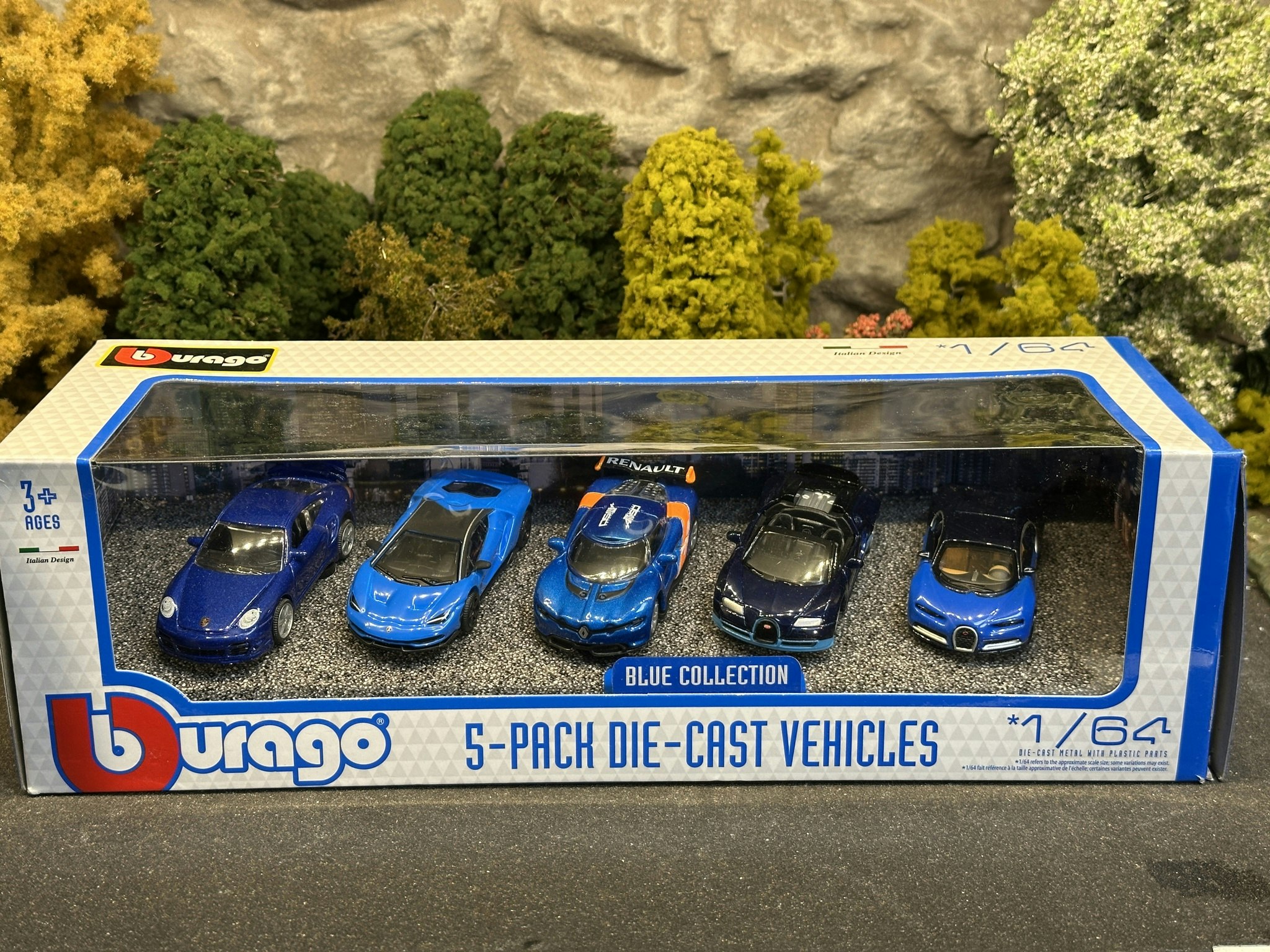 Skala 1/64 - 5-pack, Blue collection fr Bburago