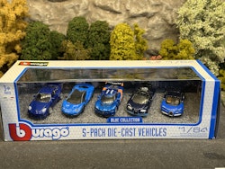 Skala 1/64 - 5-pack, Blue collection fr Bburago