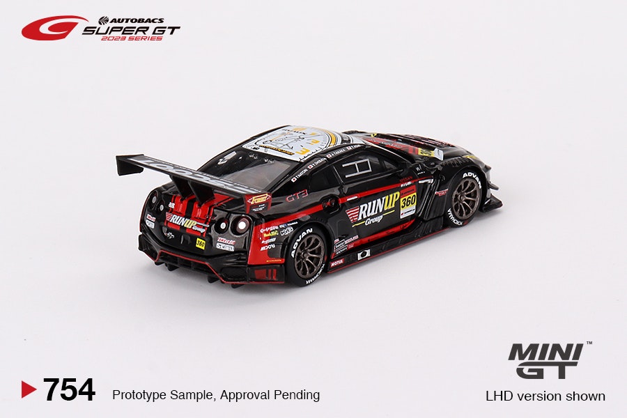 Skala 1/64 Nissan GT-R NISMO GT3 #360 "RUNUP RIVAUX GT-R" TOMEI SPORTS 2023 SUPER GT SERIES fr MINI GT (754)