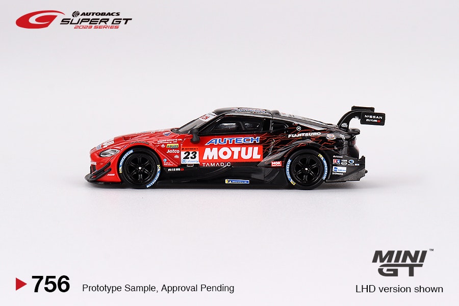Skala 1/64 Nissan Z GT500 #23 "MOTUL AUTECH Z" NISMO 2023 SUPER GT SERIES fr MINI GT (756)