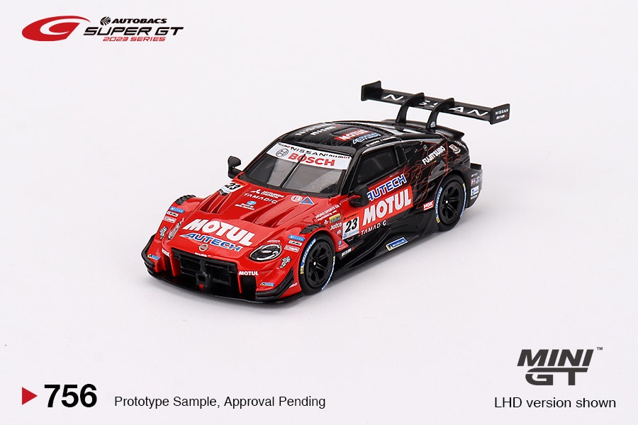 Skala 1/64 Nissan Z GT500 #23 "MOTUL AUTECH Z" NISMO 2023 SUPER GT SERIES fr MINI GT (756)