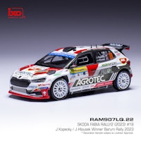 Skala 1/43 - Skoda Fabia Rally2 Winner Barum Rally 2023 fr IXO Models (RAM907LQ.22)
