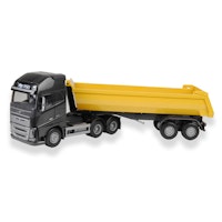 Skala 1/25 VOLVO FH16/750 SEMI BLACK YELLOW fr Emek