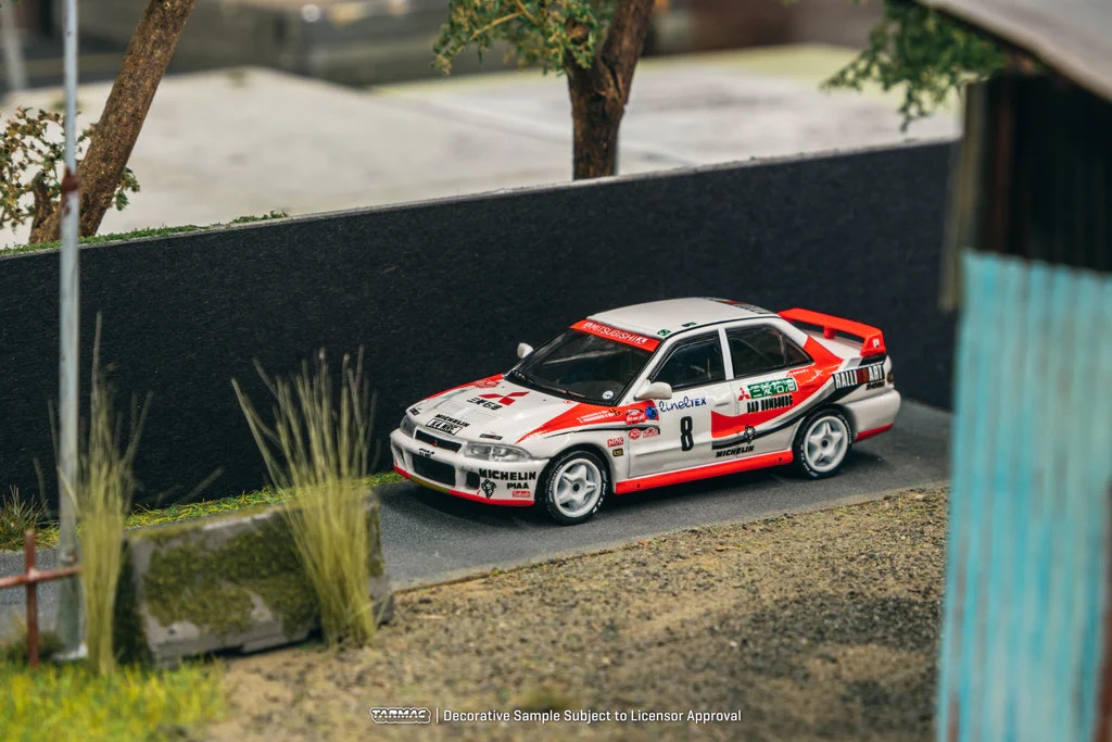 Skala 1/64 Mitsubishi Lancer Evolution Rallye Monte-Carlo 1993 #8 fr Tarmac Works