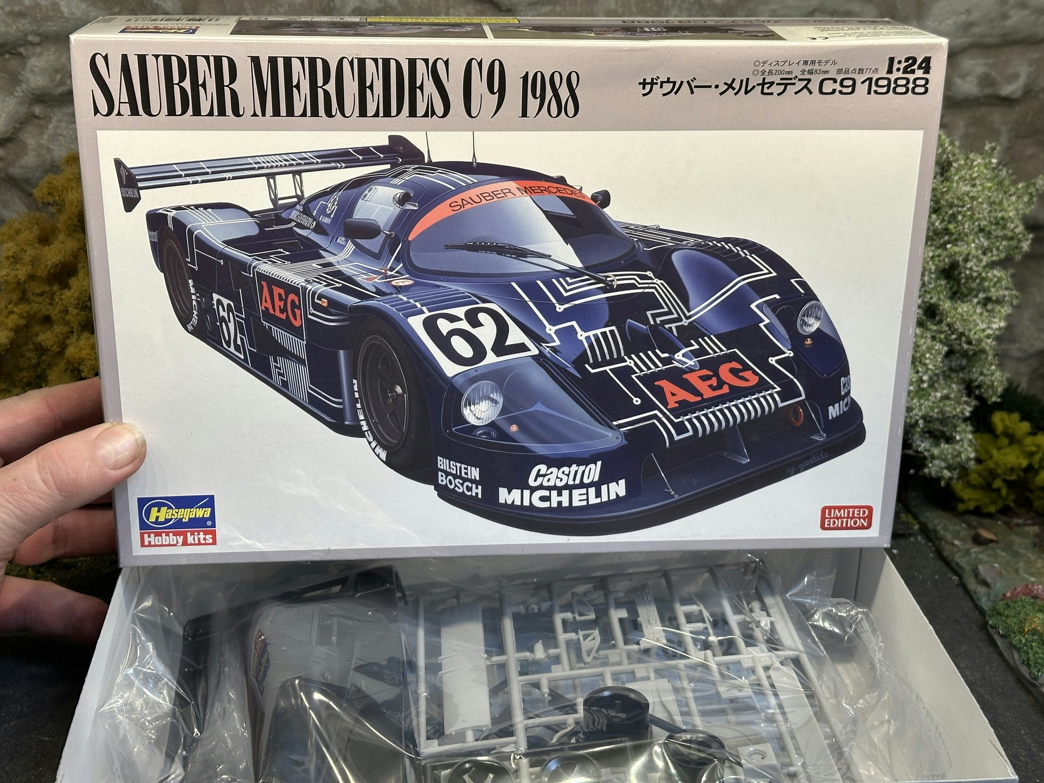 Skala 1/24 SAUBER Mercedes C9 1988, Plastic building kit fr Hasegawa