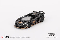Skala 1/64 Lamborghini Aventador SVJ 63 Roadster Nero Aldebaran fr MINI GT (803)