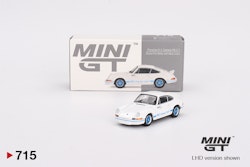 Skala 1/64 Porsche 911 Carrera RS 2.7 Grand Prix White with Blue Livery fr MINI GT (715)