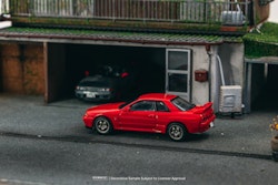 Skala 1/64 Nissan Skyline GT-R (BNR32) Red fr TARMAC works - J Collection