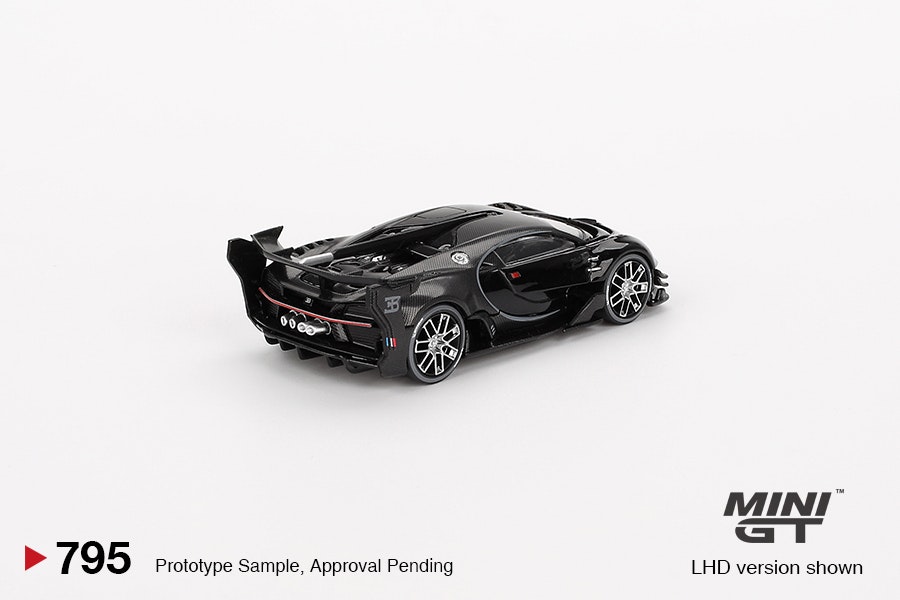 Skala 1/64  Bugatti Vision Gran Turismo, Black fr MINI GT (795
