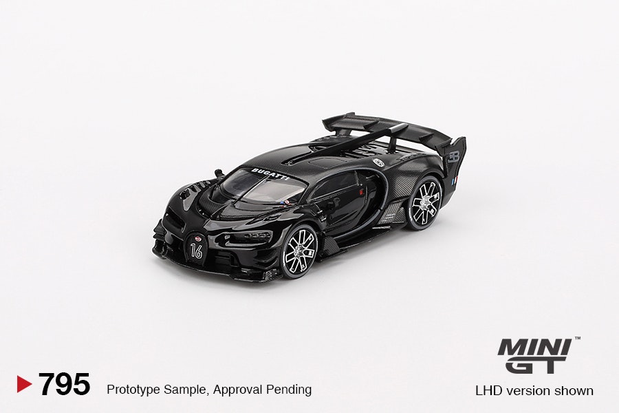 Skala 1/64  Bugatti Vision Gran Turismo, Black fr MINI GT (795