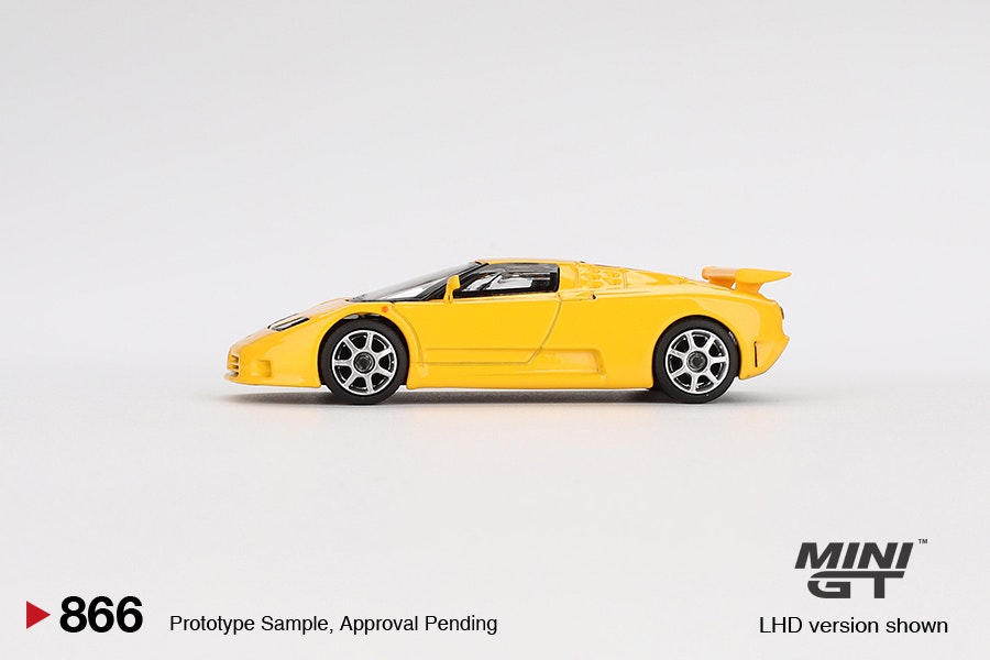 Skala 1/64 Bugatti EB110 Super Sport Giallo Bugatti fr MINI GT (866)